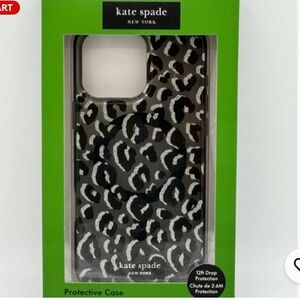 Kate Spade Black and White Leopard iPhone 16 Pro Max Case new
